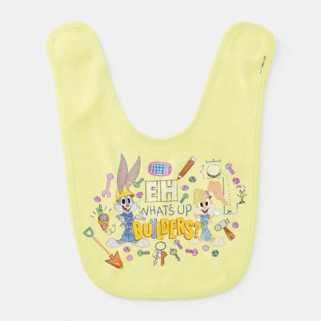 BUGS BUNNY BUILDERS™| Eh, What's Up Builders? Baby Bib (Front)