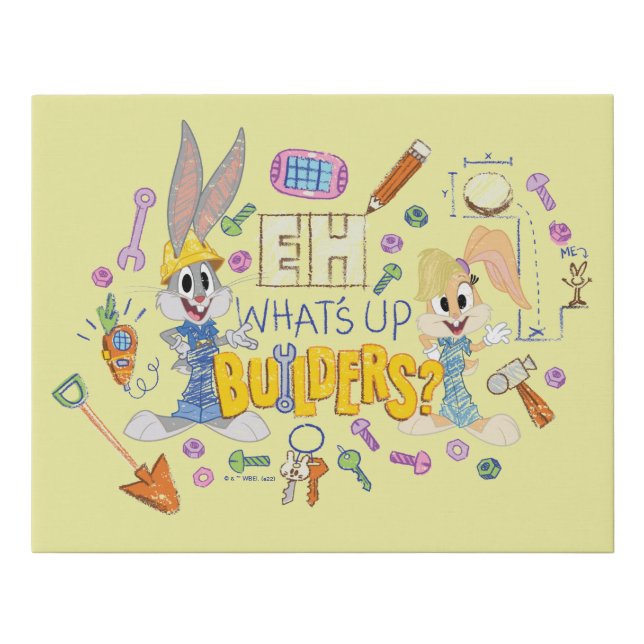BUGS BUNNY BUILDERS™| Eh, What's Up Builders? Faux Canvas Print (Front)