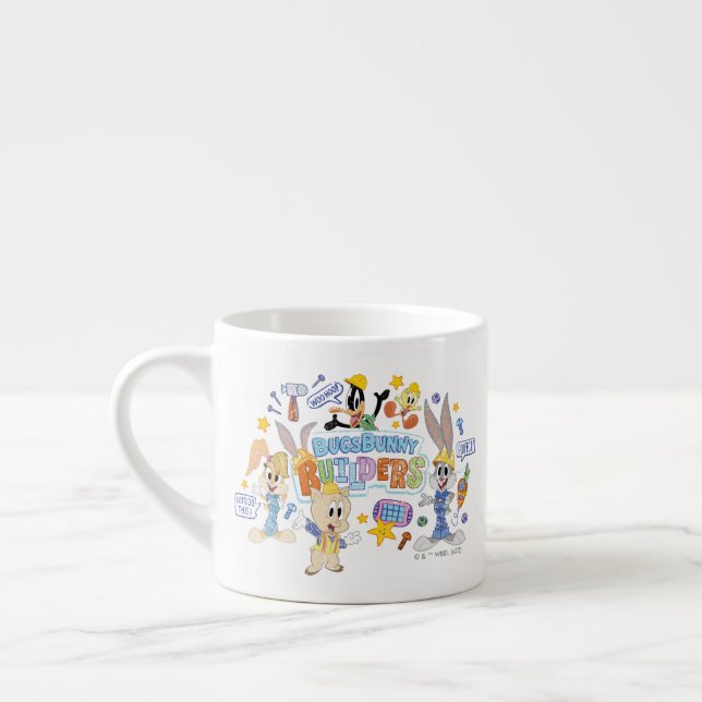 BUGS BUNNY BUILDERS™| Group Sketch Art Espresso Cup (Left)