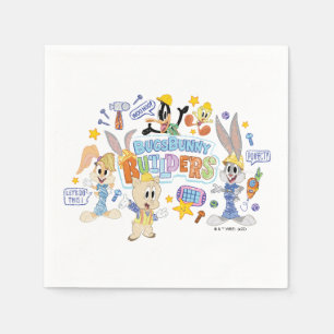 BUGS BUNNY BUILDERS™ Group Sketch Art Napkins
