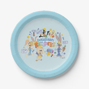 BUGS BUNNY BUILDERS™  Group Sketch Art Paper Plates