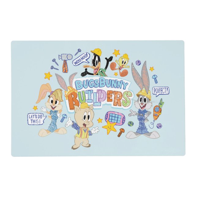 BUGS BUNNY BUILDERS™| Group Sketch Art Placemat (Front)