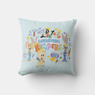 BUGS BUNNY BUILDERS™ Group Sketch Art Throw Pillow