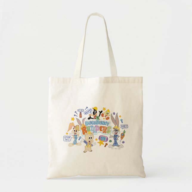 BUGS BUNNY BUILDERS™| Group Sketch Art Tote Bag (Front)
