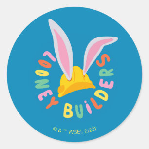 BUGS BUNNY BUILDERS™  Hard Hat Circle Logo Classic Round Sticker