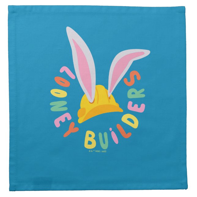 BUGS BUNNY BUILDERS™| Hard Hat Circle Logo Cloth Napkin (Front)