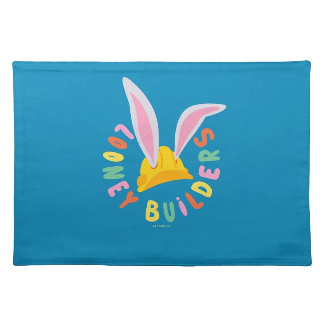 BUGS BUNNY BUILDERS™| Hard Hat Circle Logo Cloth Placemat (Front)