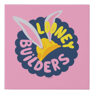 BUGS BUNNY BUILDERS™ Hard Hat Scalloped Logo Faux Canvas Print