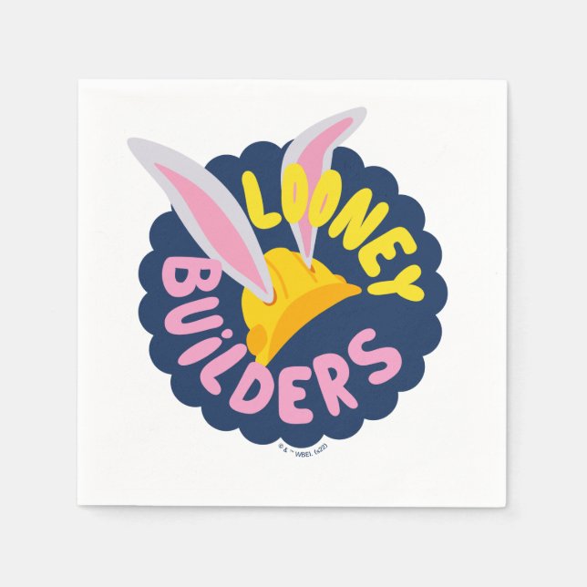 BUGS BUNNY BUILDERS™| Hard Hat Scalloped Logo Napkins (Front)