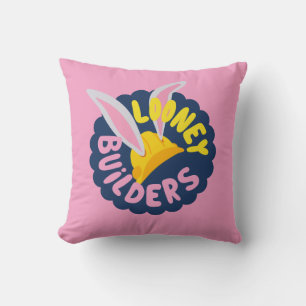 BUGS BUNNY BUILDERS™ Hard Hat Scalloped Logo Throw Pillow