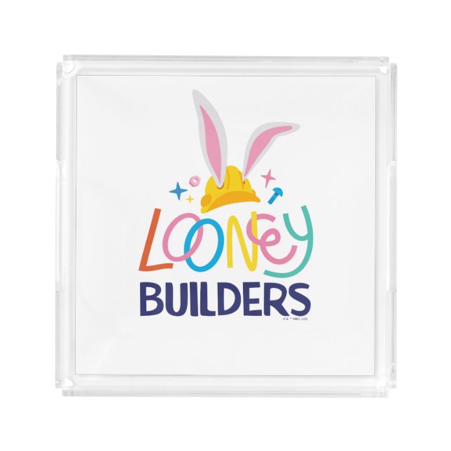 BUGS BUNNY BUILDERS™| Hard Hat Stacked Logo Acrylic Tray (Front)