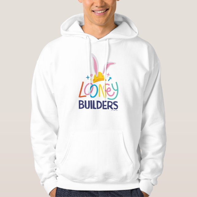 BUGS BUNNY BUILDERS™| Hard Hat Stacked Logo Hoodie (Front)