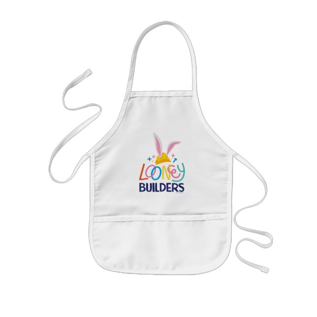 BUGS BUNNY BUILDERS™| Hard Hat Stacked Logo Kids' Apron (Front)