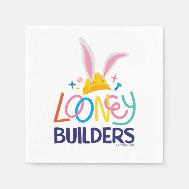 BUGS BUNNY BUILDERS™| Hard Hat Stacked Logo Napkins (Front)