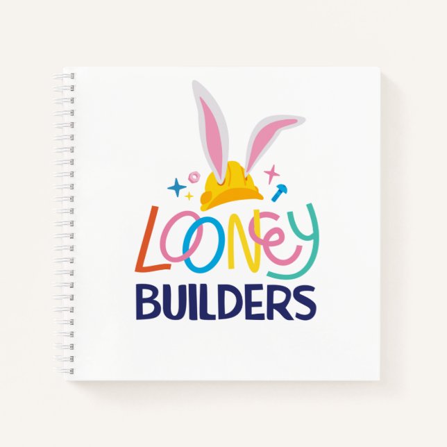 BUGS BUNNY BUILDERS™| Hard Hat Stacked Logo Notebook (Front)