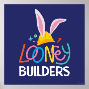 BUGS BUNNY BUILDERS™ Hard Hat Stacked Logo Poster