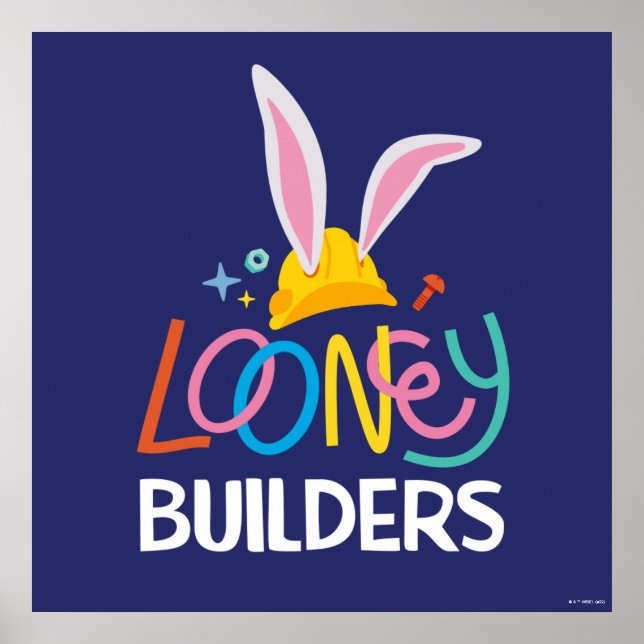 BUGS BUNNY BUILDERS™| Hard Hat Stacked Logo Poster (Front)