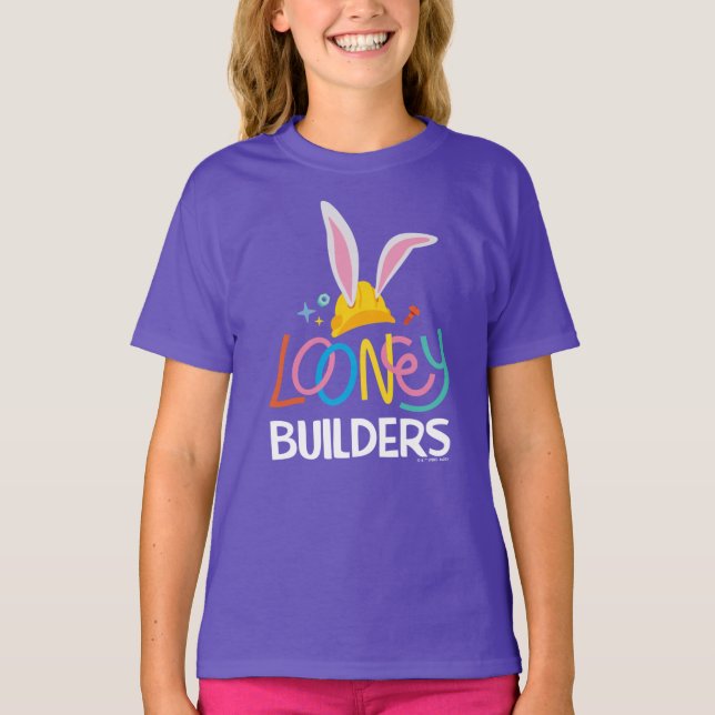 BUGS BUNNY BUILDERS™| Hard Hat Stacked Logo T-Shirt (Front)