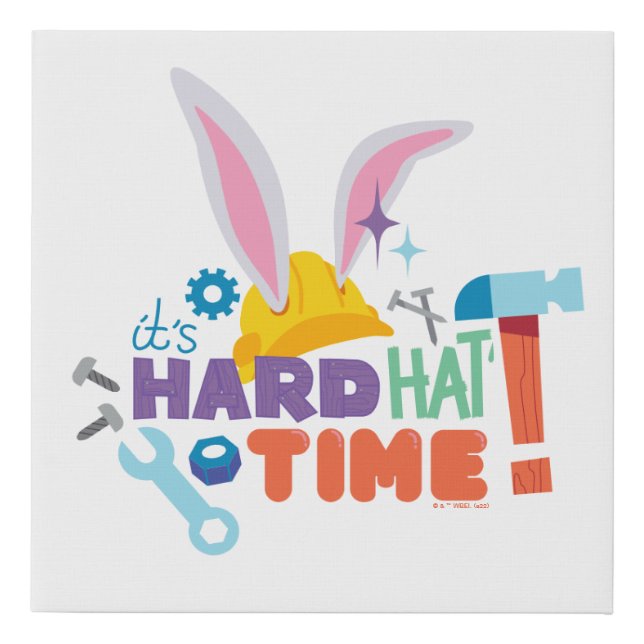 BUGS BUNNY BUILDERS™| It's Hard Hat Time Faux Canvas Print (Front)