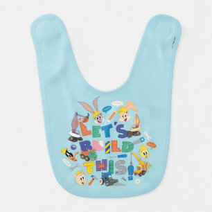 BUGS BUNNY BUILDERS™ "Let's Build This" Collage Baby Bib