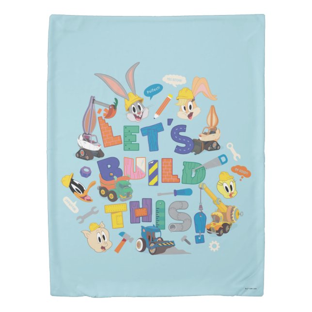BUGS BUNNY BUILDERS™| "Let's Build This" Collage Duvet Cover (Front)