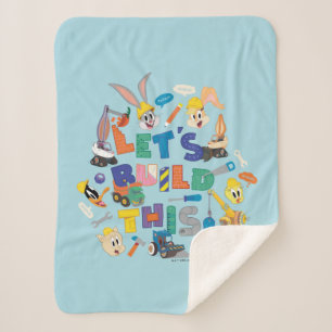 BUGS BUNNY BUILDERS™ "Let's Build This" Collage Sherpa Blanket
