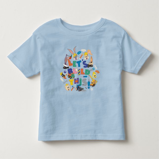 BUGS BUNNY BUILDERS™| "Let's Build This" Collage Toddler T-shirt (Front)