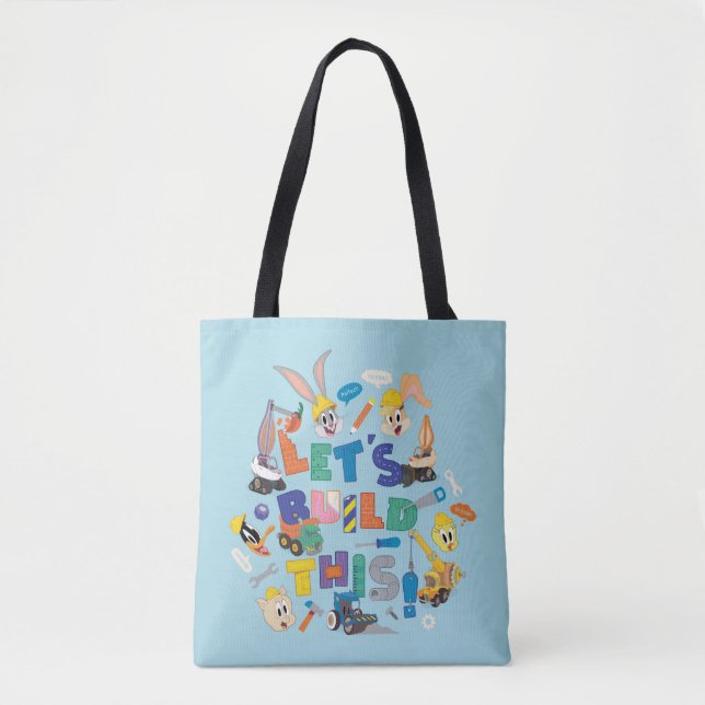 BUGS BUNNY BUILDERS™| "Let's Build This" Collage Tote Bag (Front)