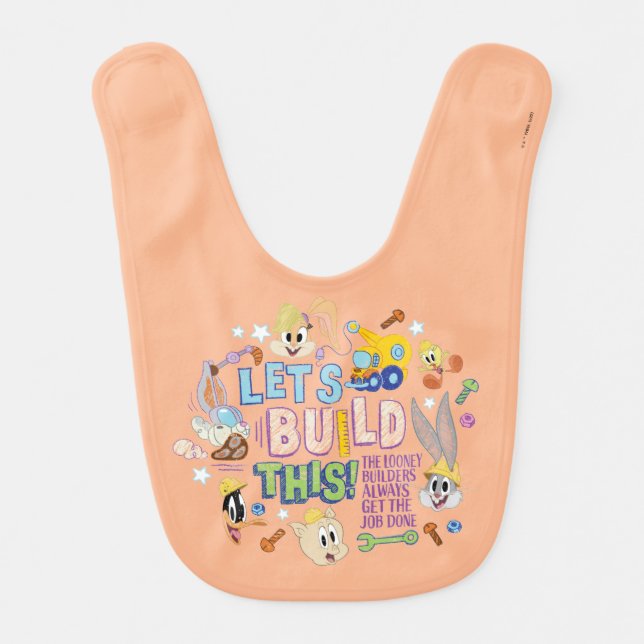 BUGS BUNNY BUILDERS™| "Let's Build This" Sketch Baby Bib (Front)