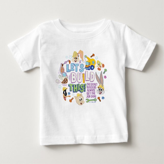 BUGS BUNNY BUILDERS™| "Let's Build This" Sketch Baby T-Shirt (Front)