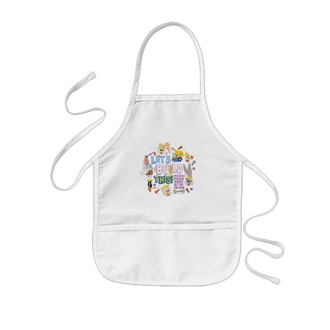 BUGS BUNNY BUILDERS™| "Let's Build This" Sketch Kids' Apron (Front)