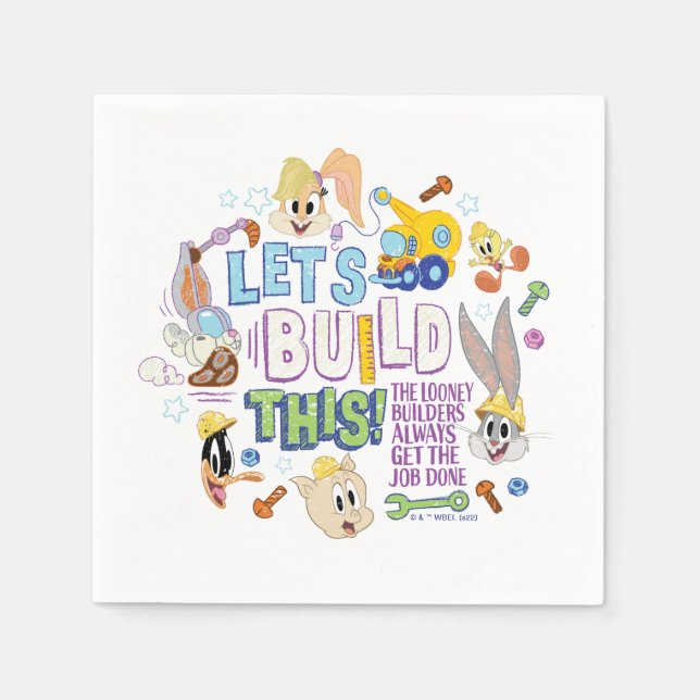 BUGS BUNNY BUILDERS™| "Let's Build This" Sketch Napkins (Front)