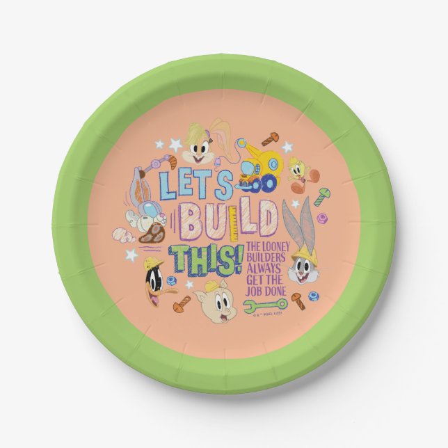 BUGS BUNNY BUILDERS™| "Let's Build This" Sketch Paper Plates (Front)