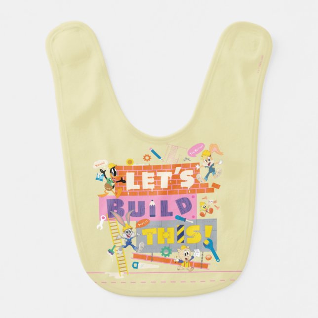 BUGS BUNNY BUILDERS™| "Let's Build This" Work Site Baby Bib (Front)