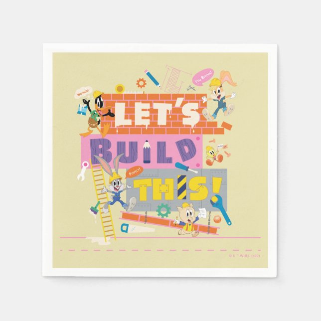 BUGS BUNNY BUILDERS™| "Let's Build This" Work Site Napkins (Front)
