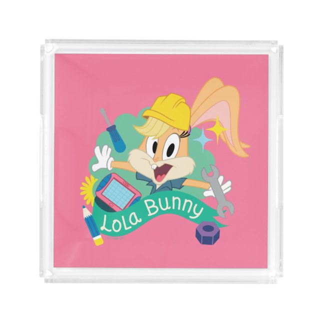 BUGS BUNNY BUILDERS™| Lola Bunny Character Graphic Acrylic Tray (Front)