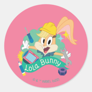 BUGS BUNNY BUILDERS™  Lola Bunny Character Graphic Classic Round Sticker
