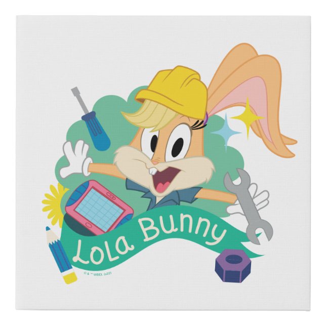 BUGS BUNNY BUILDERS™| Lola Bunny Character Graphic Faux Canvas Print (Front)