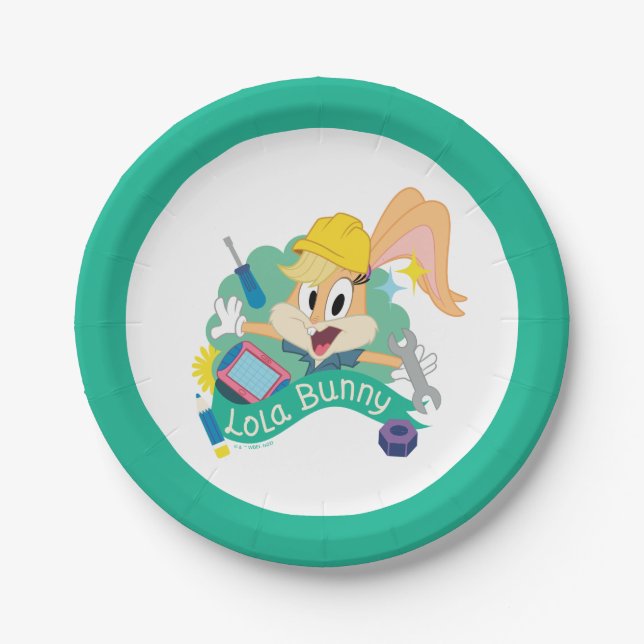 BUGS BUNNY BUILDERS™| Lola Bunny Character Graphic Paper Plates (Front)