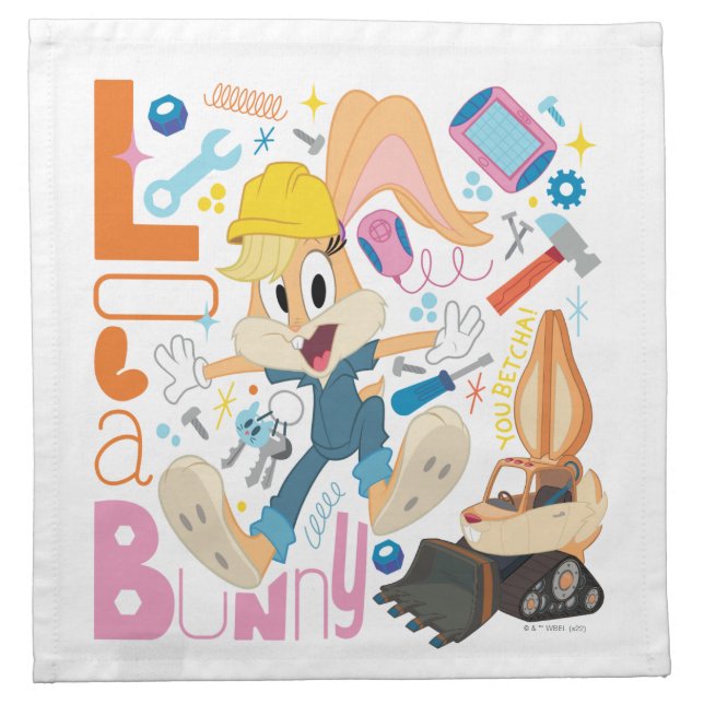 BUGS BUNNY BUILDERS™| Lola Bunny Work Tools Cloth Napkin (Front)