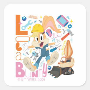 BUGS BUNNY BUILDERS™  Lola Bunny Work Tools Square Sticker