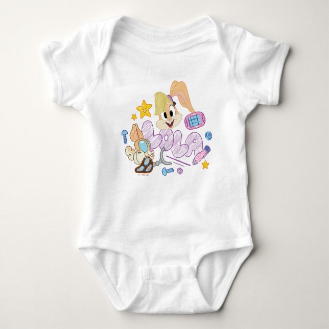 BUGS BUNNY BUILDERS™| Lola Sketch Art Baby Bodysuit (Front)