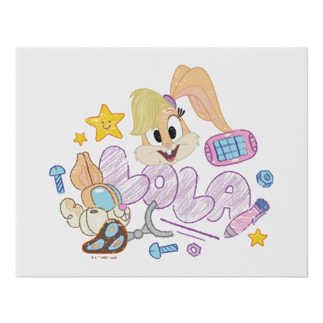 BUGS BUNNY BUILDERS™| Lola Sketch Art Faux Canvas Print (Front)