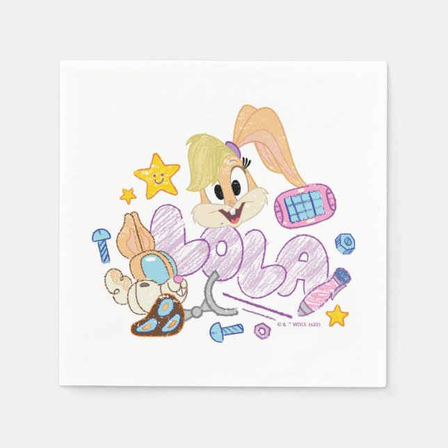BUGS BUNNY BUILDERS™| Lola Sketch Art Napkins (Front)