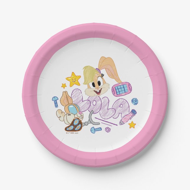 BUGS BUNNY BUILDERS™| Lola Sketch Art Paper Plates (Front)