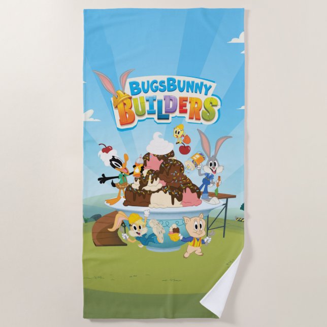 BUGS BUNNY BUILDERS™| Looney Builders Ice Cream Beach Towel (Front)