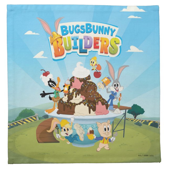 BUGS BUNNY BUILDERS™| Looney Builders Ice Cream Cloth Napkin (Front)