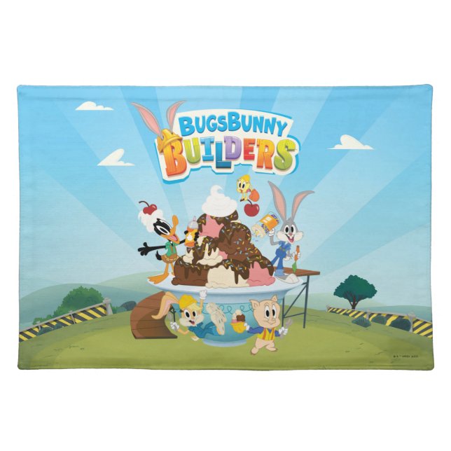 BUGS BUNNY BUILDERS™| Looney Builders Ice Cream Cloth Placemat (Front)