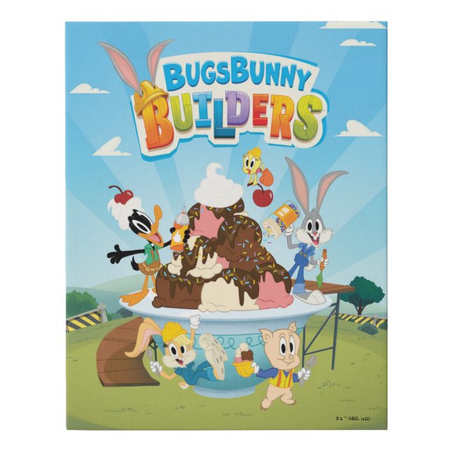 BUGS BUNNY BUILDERS™| Looney Builders Ice Cream Faux Canvas Print (Front)