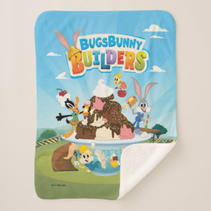 BUGS BUNNY BUILDERS™ Looney Builders Ice Cream Sherpa Blanket